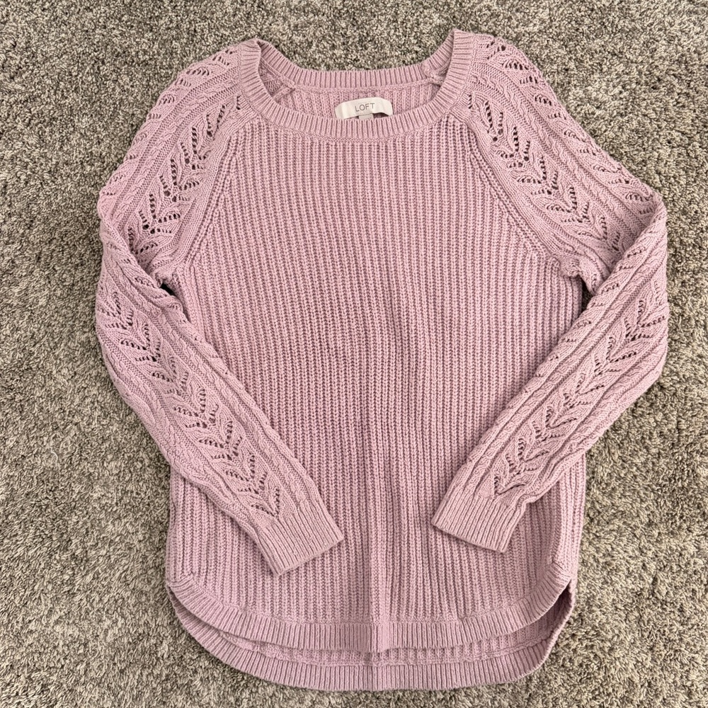 LOFT Women's Pink Sweater (small)